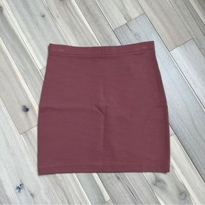 pink deep blush mini zipper back skirt